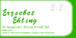 erzsebet ehling business card